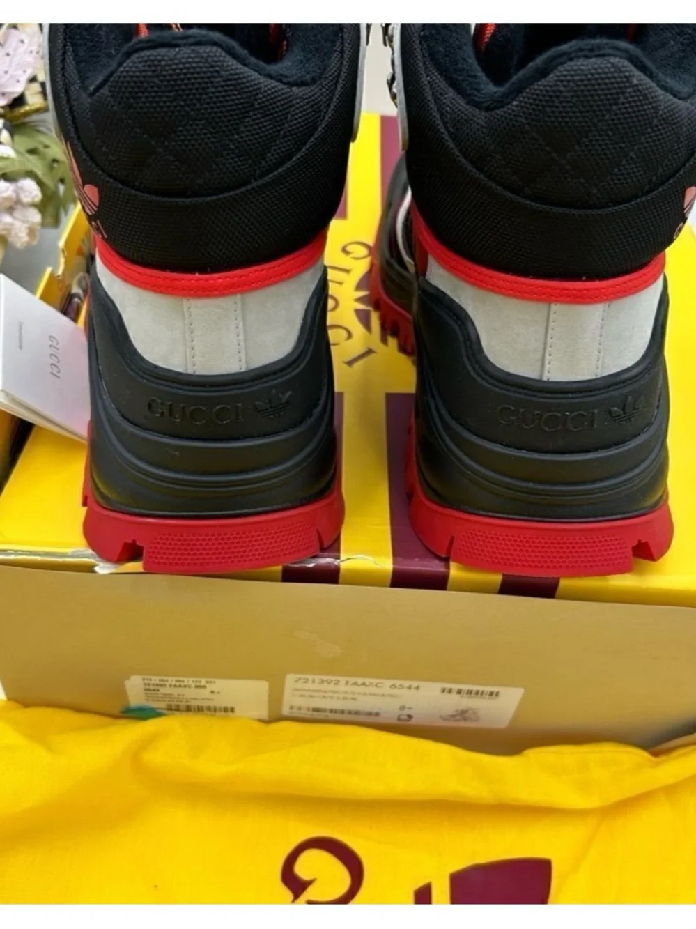 Gucci X Adidas lace up boots size 8.5 made in Italy